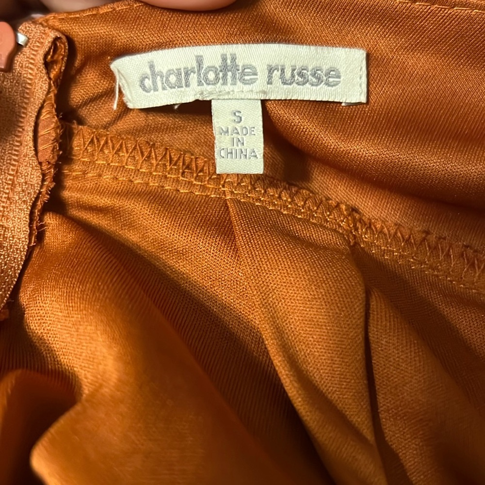 Women’s rust brown small Rumper dress in good condition.